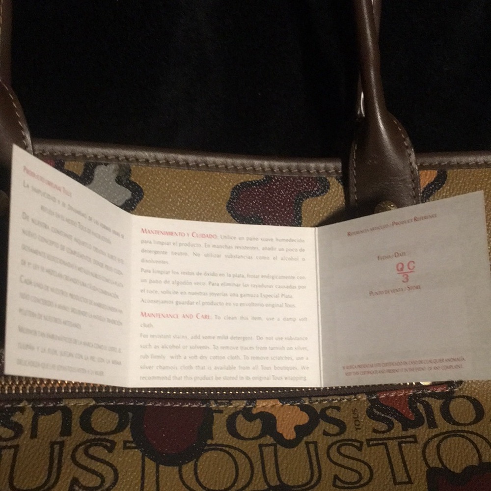 Tous medium size brown tan gray yellow hand bag - Picture 11 of 16